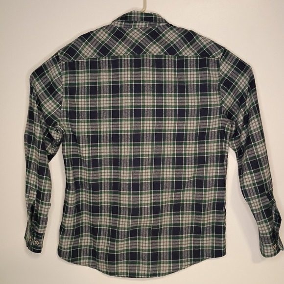 Stillwater Supply Co‎ Flannel Shirt Mens Medium Blue Green Plaid Pocket Outdoor - Picture 4 of 8